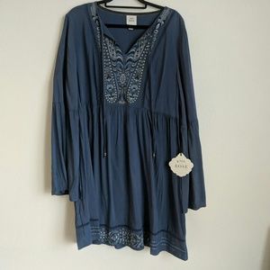 Knox Rose Blue Flowy Boho Dress